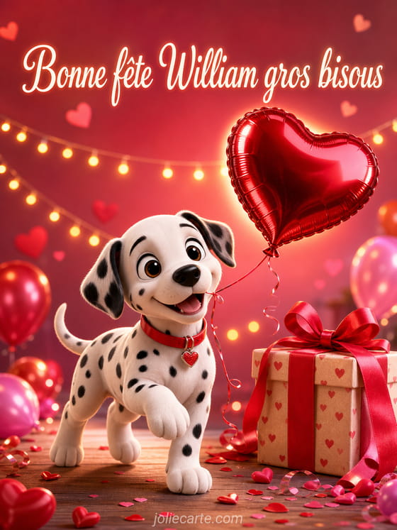 Carte bonne fête William