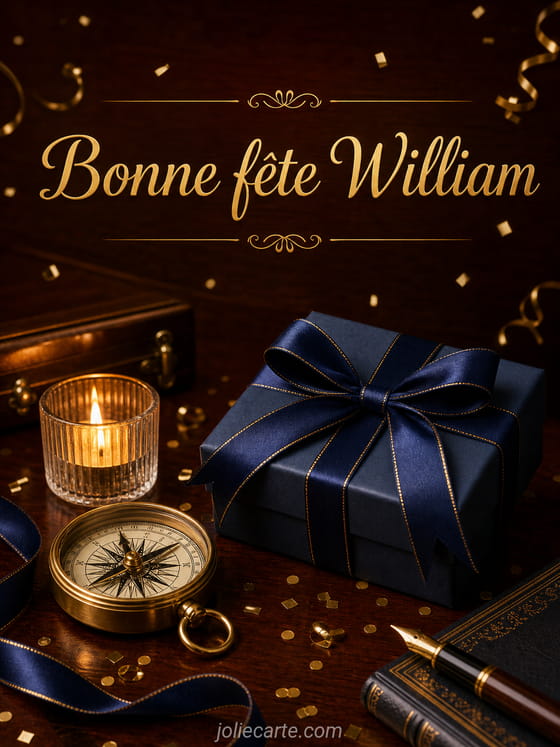 Carte bonne fête William