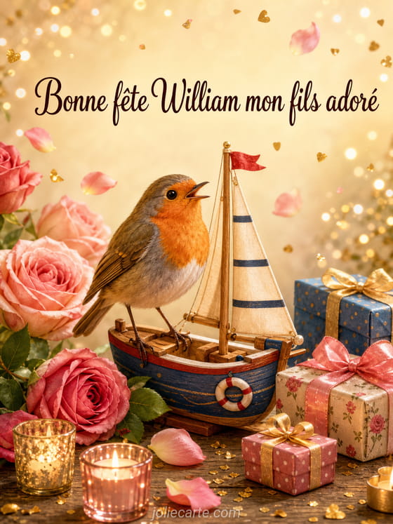 Carte bonne fête William
