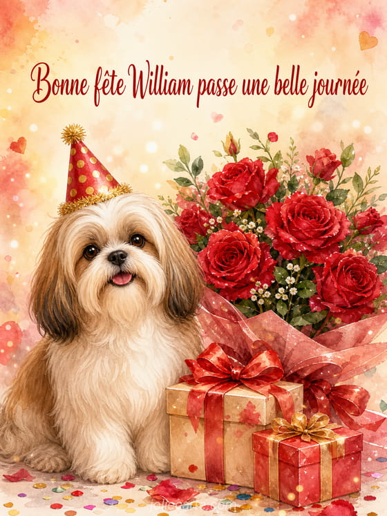 Carte bonne fête William