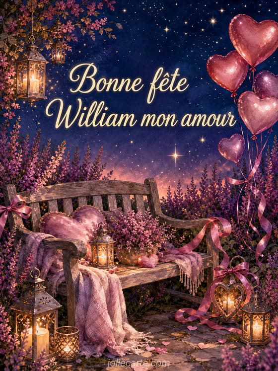 Carte bonne fête William