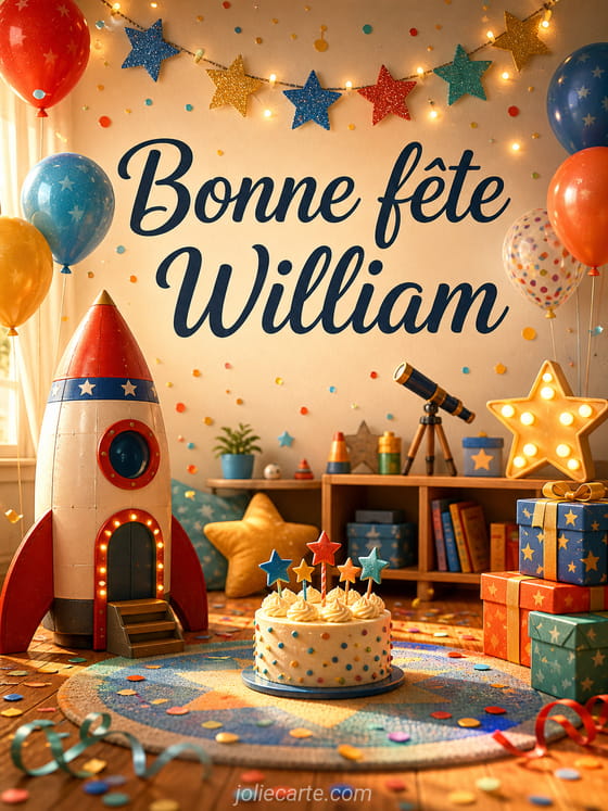 Carte bonne fête William