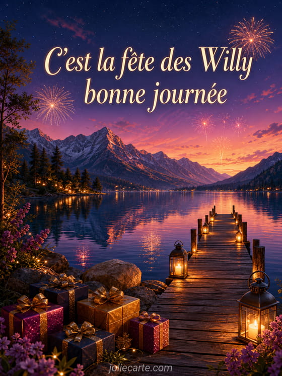 Carte bonne fĂȘte Willy