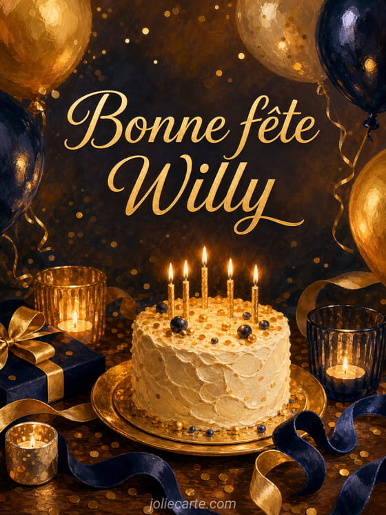 Carte bonne fĂȘte Willy