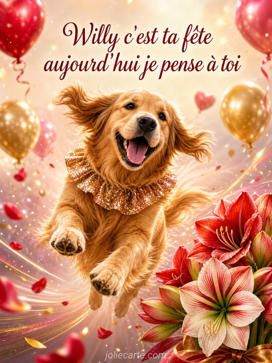 Carte bonne fĂȘte Willy