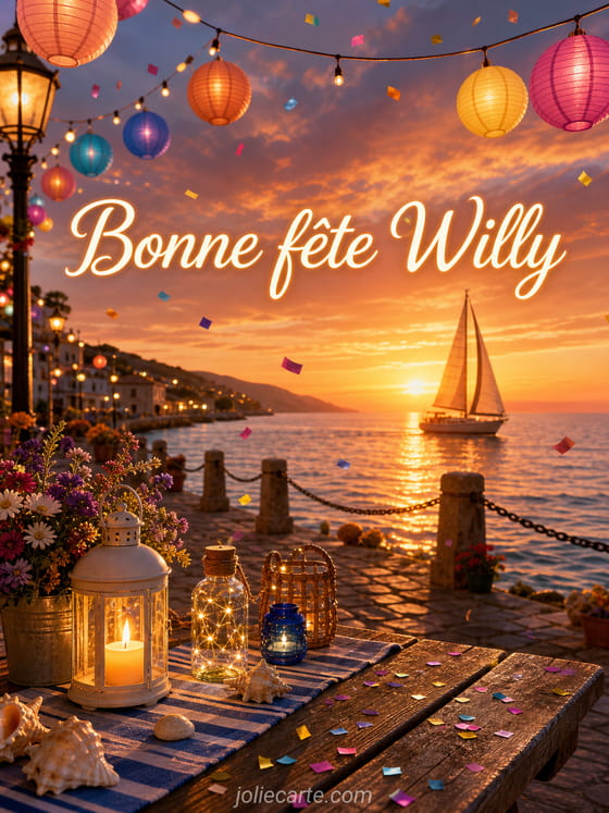 Carte bonne fĂȘte Willy