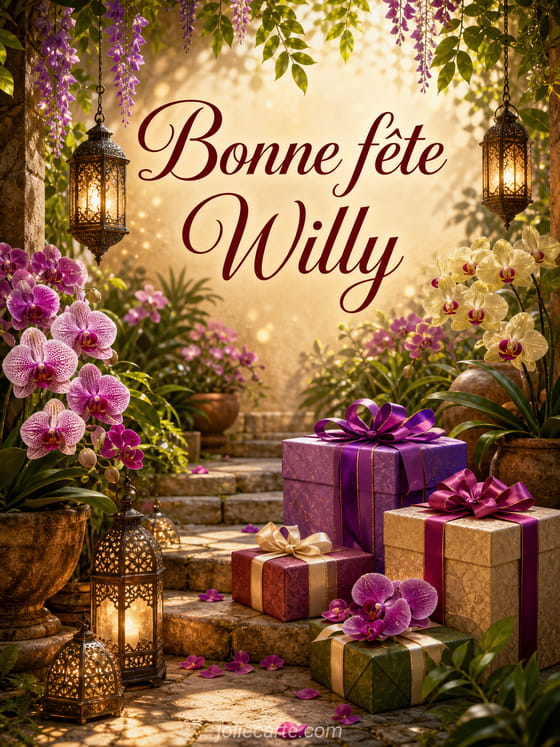 Carte bonne fĂȘte Willy