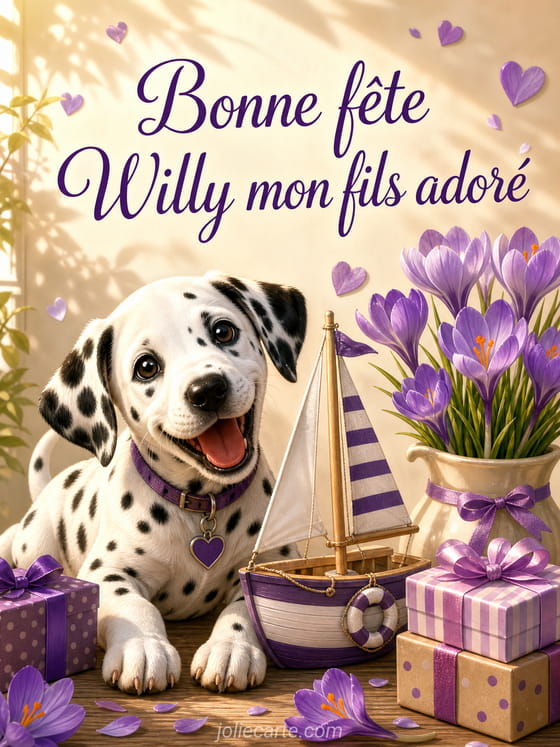 Carte bonne fĂȘte Willy