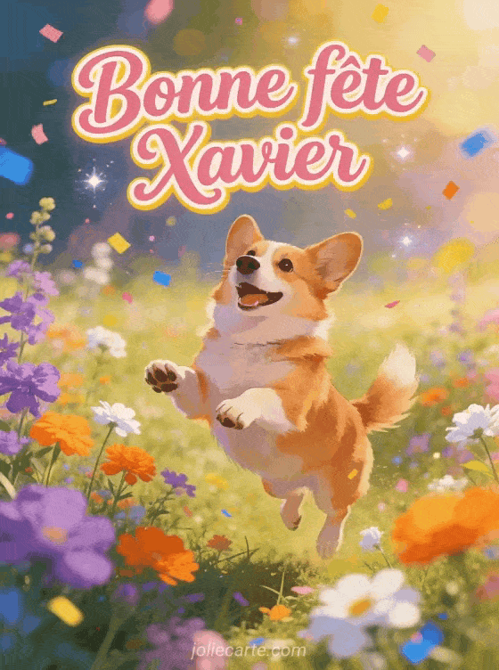Bonne fête Xavier - Xavier gif bonne fete gratuit