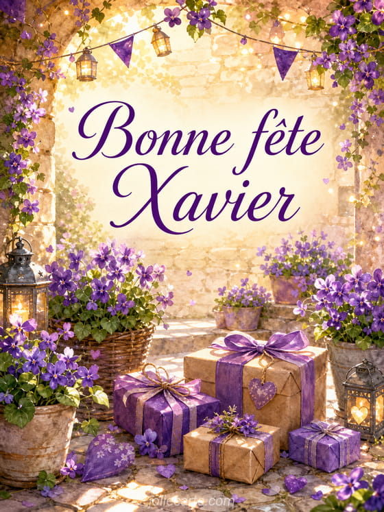 Carte bonne fête Xavier