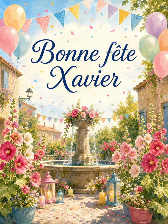 Carte bonne fête Xavier