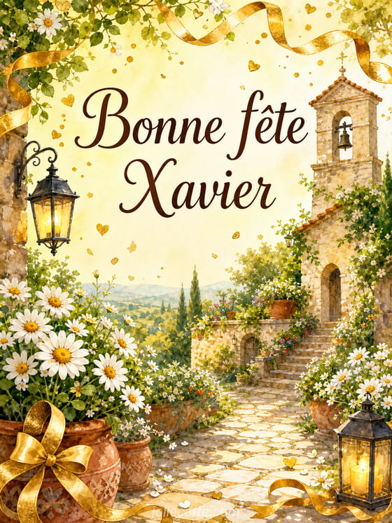 Carte bonne fête Xavier