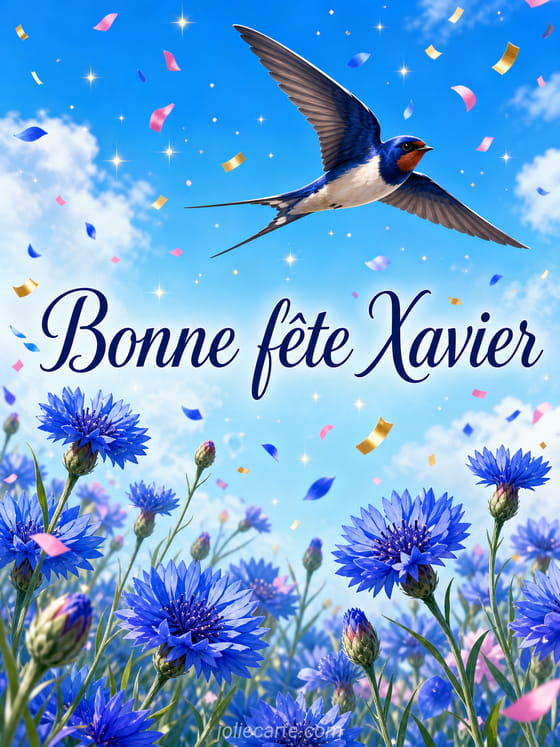 Carte bonne fête Xavier