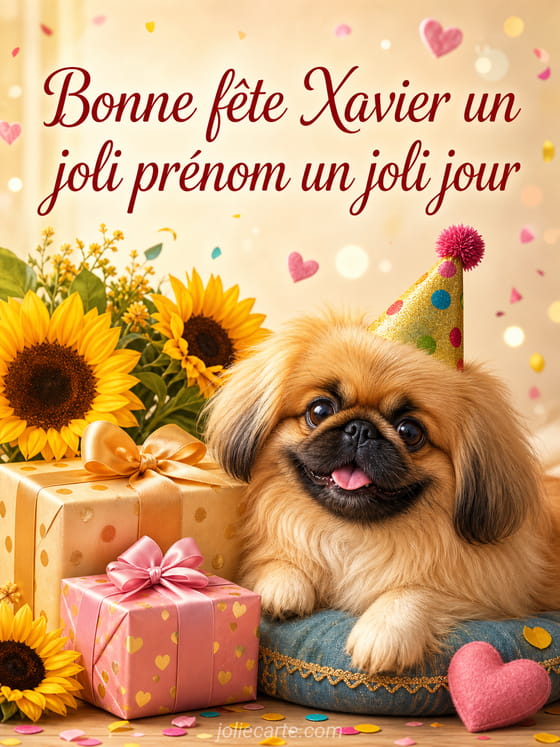 Carte bonne fête Xavier