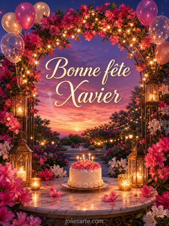Carte bonne fête Xavier