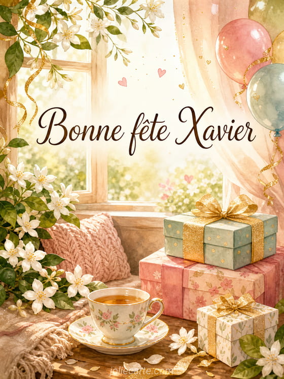 Carte bonne fête Xavier