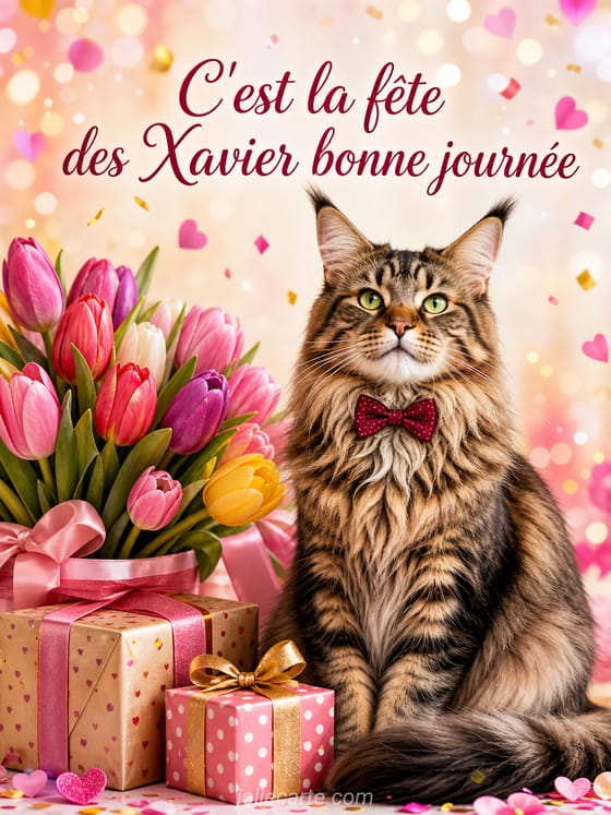Carte bonne fête Xavier