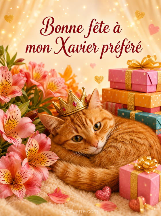 Carte bonne fête Xavier