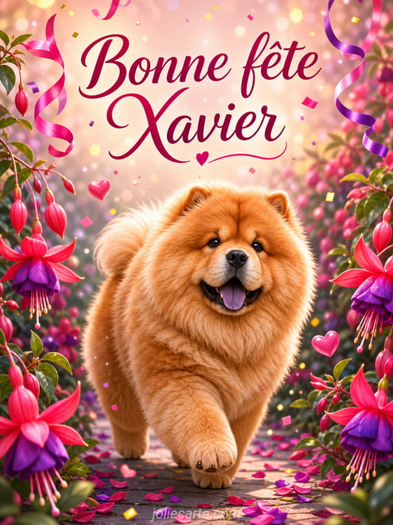 Carte bonne fête Xavier