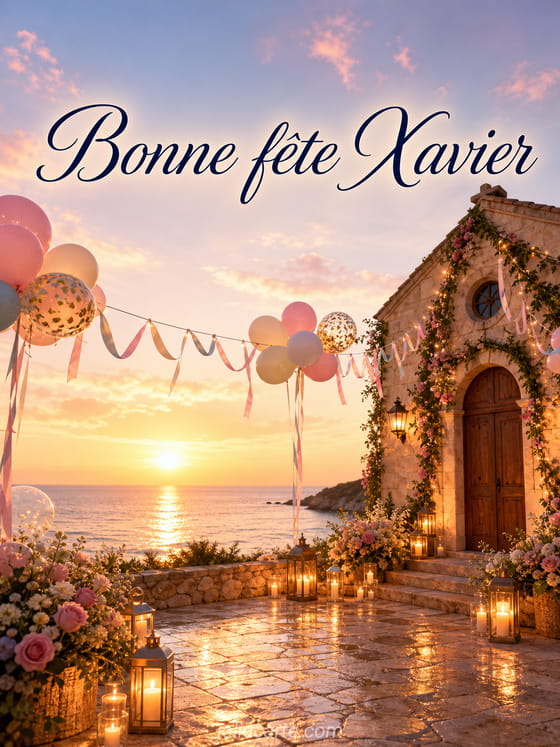 Carte bonne fête Xavier
