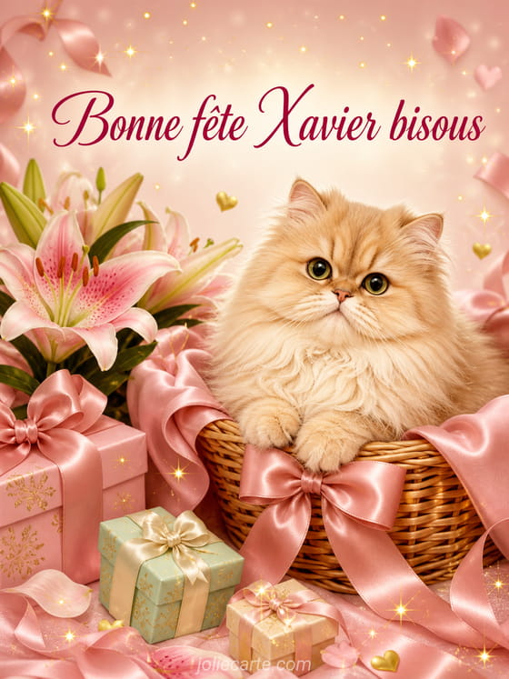 Carte bonne fête Xavier