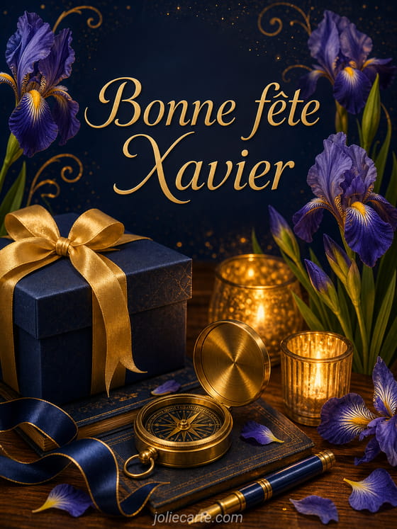 Carte bonne fête Xavier