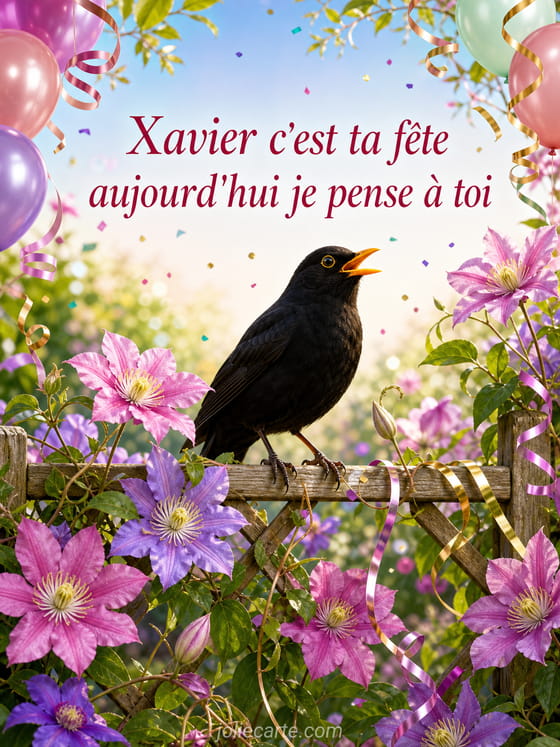 Carte bonne fête Xavier