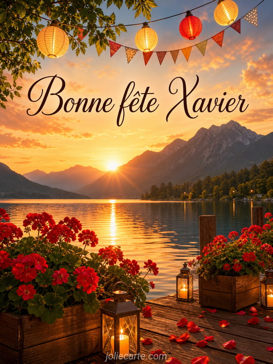Carte bonne fête Xavier