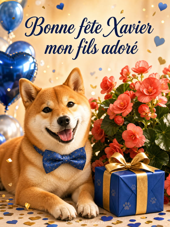 Carte bonne fête Xavier