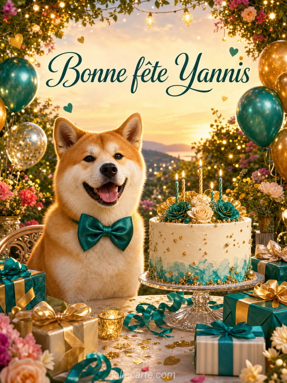Carte bonne fĂȘte Yannis