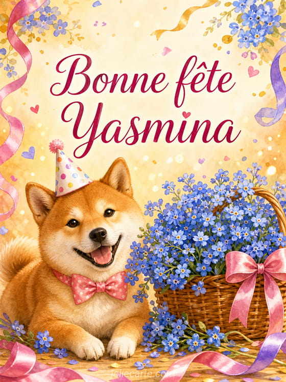 Carte bonne fĂȘte Yasmina