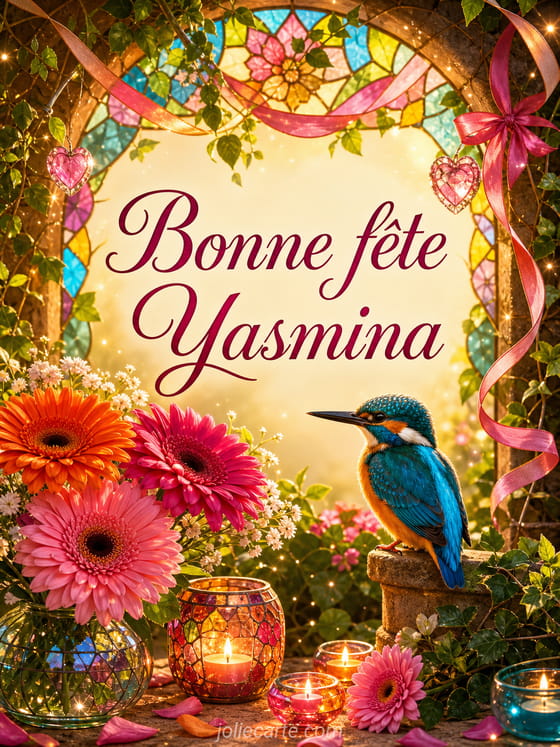 Carte bonne fĂȘte Yasmina