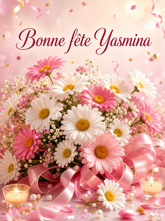 Carte bonne fĂȘte Yasmina