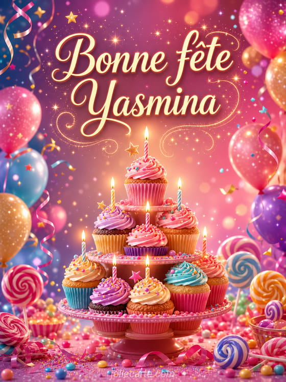 Carte bonne fĂȘte Yasmina