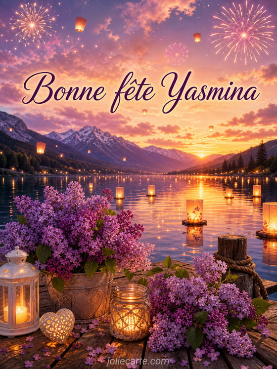 Carte bonne fĂȘte Yasmina