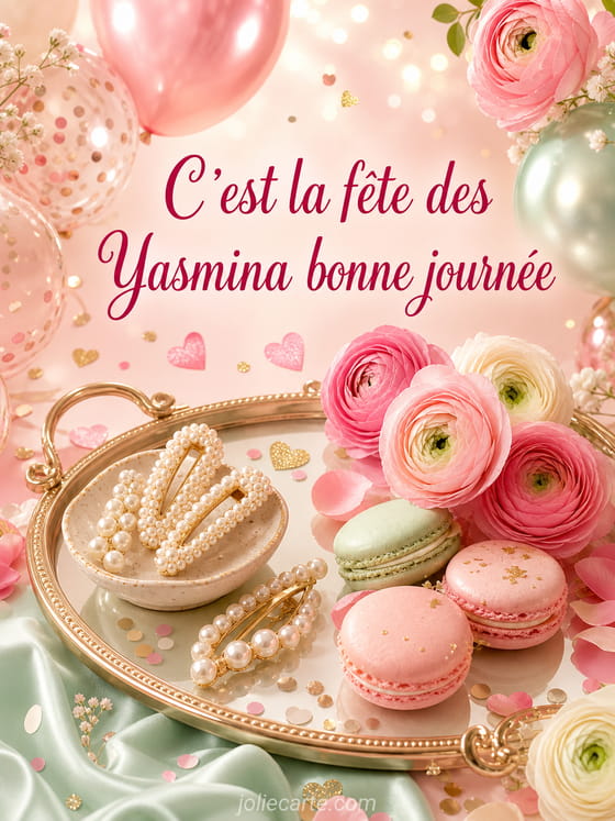 Carte bonne fĂȘte Yasmina