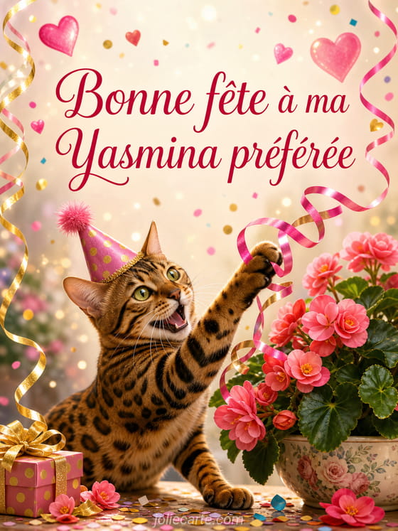 Carte bonne fĂȘte Yasmina
