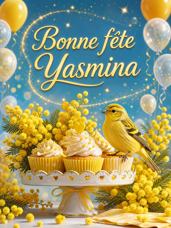 Carte bonne fĂȘte Yasmina