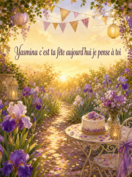 Carte bonne fĂȘte Yasmina