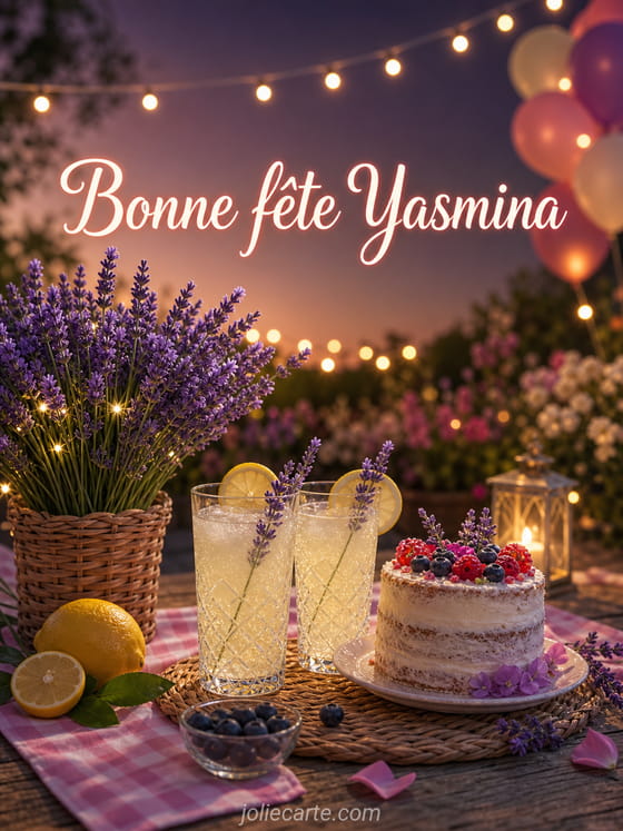 Carte bonne fĂȘte Yasmina
