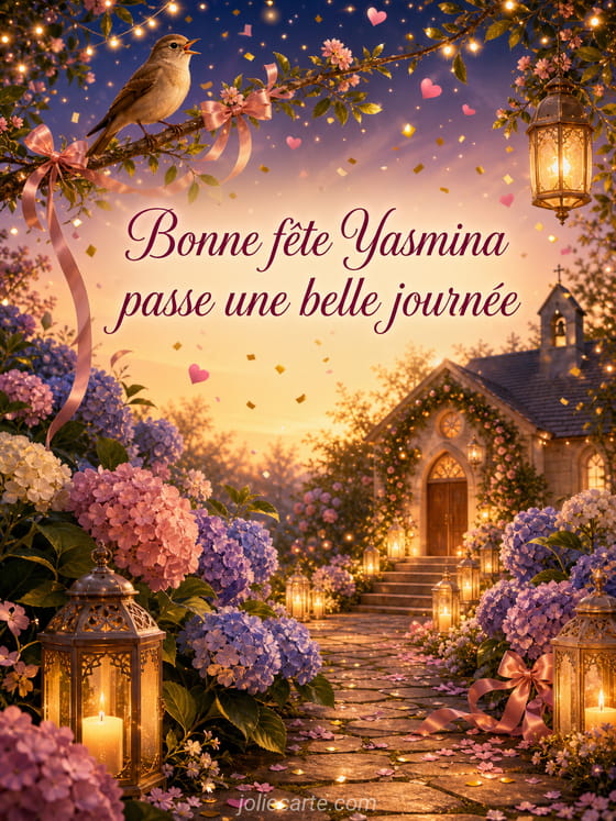 Carte bonne fĂȘte Yasmina