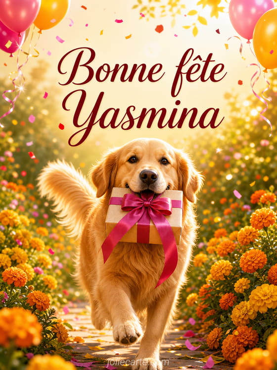 Carte bonne fĂȘte Yasmina