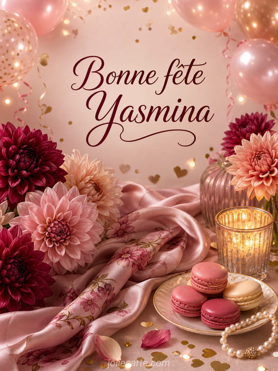Carte bonne fĂȘte Yasmina
