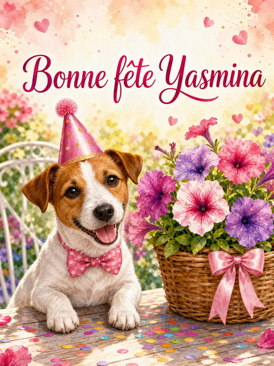 Carte bonne fĂȘte Yasmina