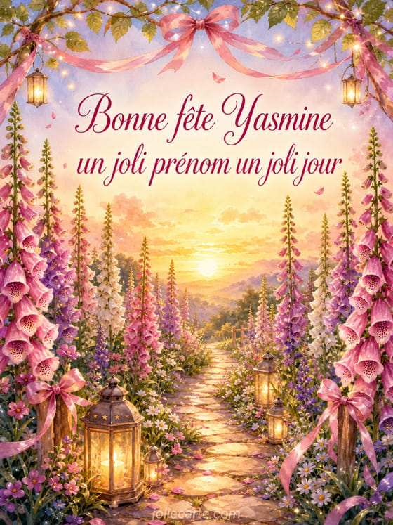 Carte bonne fĂȘte Yasmine