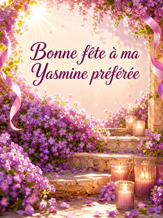 Carte bonne fĂȘte Yasmine