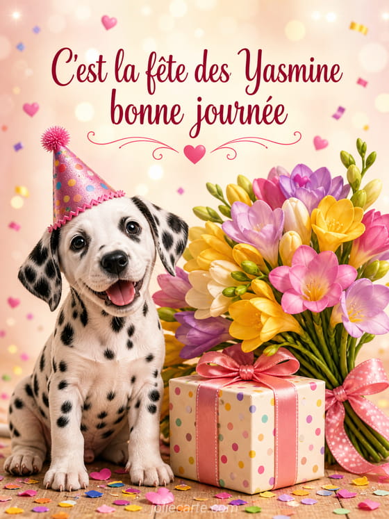 Carte bonne fĂȘte Yasmine