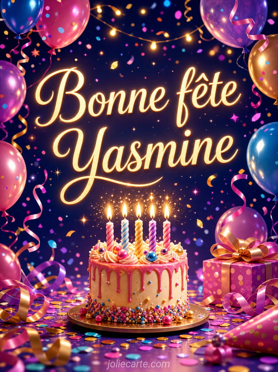 Carte bonne fĂȘte Yasmine