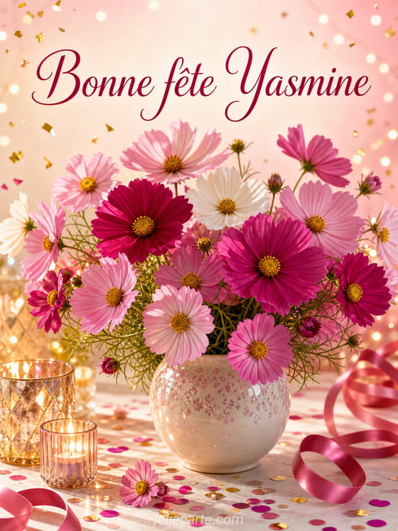 Carte bonne fĂȘte Yasmine