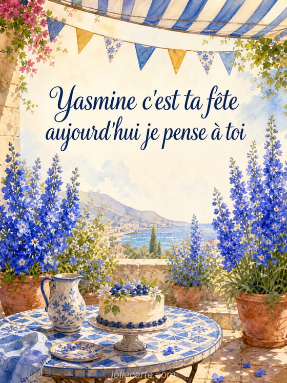 Carte bonne fĂȘte Yasmine